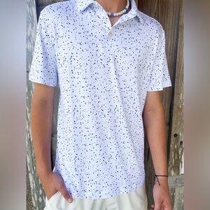 BURLEBO - Performance Polo - White Speckled